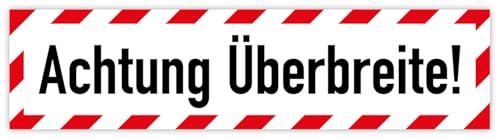 Aufkleber Hinweis „Achtung Überbreite“ Warnung LKW Transport Folie | 60x15 cm Made in Germany von MBS-SIGNS