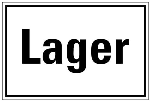 Aufkleber Hinweis „Lager“ Schild Folie selbstklebend, schwarz | Größen wählbar Made in Germany, Größe: 40x60cm von MBS SIGNS