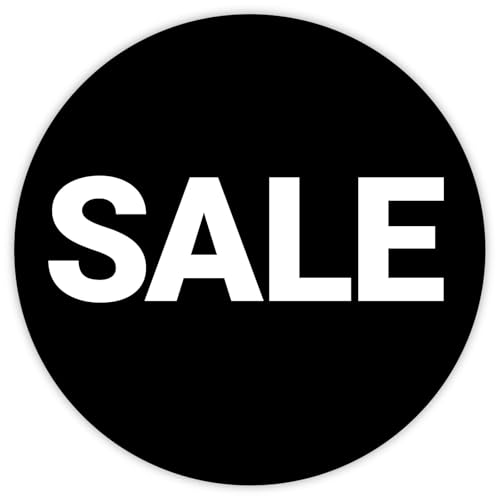 Aufkleber Hinweis „SALE“ Sticker Folie | Schwarz | Rund | Ø 5-30 cm, Größe: Ø30 cm Aufkleber Hinweis „SALE“ Sticker Folie | Schwarz | Rund | Ø 5-30 cm, Größe: Ø30 cm von MBS-SIGNS