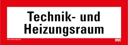 Aufkleber Hinweis „Technik- und Heizungsraum“ Folie selbstklebend nach DIN 4066 | Größen wählbar Made in Germany, Größe: 7,4x21 cm Aufkleber Hinweis „Technik- und Heizungsraum“ Folie selbstklebend nach DIN 4066 | Größen wählbar Made in Germany, Größe: 7,4x21 cm von MBS-SIGNS