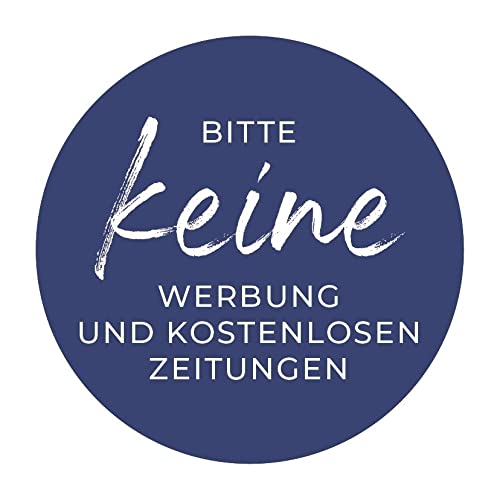 Aufkleber Hinweis"Bitte keine Werbung." Briefkasten Schild Folie selbstklebend blau | Größe wählbar Made in Germany, Größe: Ø10 cm von MBS-SIGNS