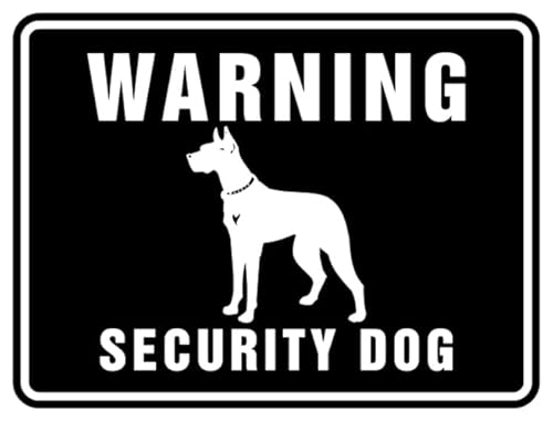Aufkleber Hinweis Warnung „WARNING Security Dog“ Hunde Schild Folie selbstklebend | Größe wählbar Made in Germany, Größen Name: 30x40cm Aufkleber Hinweis Warnung „WARNING Security Dog“ Hunde Schild Folie selbstklebend | Größe wählbar Made in Germany, Größen Name: 30x40cm von MBS-SIGNS