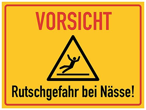 Aufkleber Hinweis Warnung "Vorsicht! Rutschgefahr bei Nässe" Warn Schild Folie ähnl. ISO 7010 | signalgelb | Größe wählbar Made in Germany, Größe: 20x15 cm Aufkleber Hinweis Warnung "Vorsicht! Rutschgefahr bei Nässe" Warn Schild Folie ähnl. ISO 7010 | signalgelb | Größe wählbar Made in Germany, Größe: 20x15 cm von MBS-SIGNS