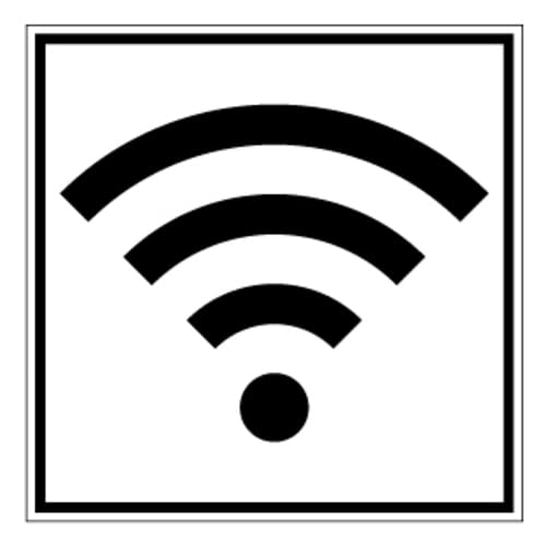Aufkleber Hot Spot Hinweis Symbol "WLAN" Schild Folie selbstklebend | 5-30cm Made in Germany, Größe: 10x10cm von MBS-SIGNS