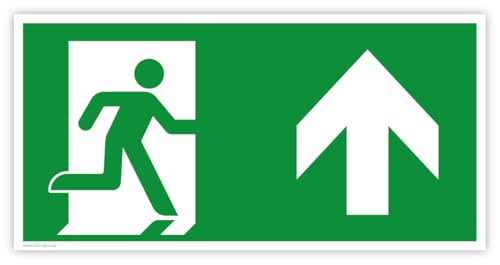 Aufkleber Rettungszeichen „Fluchtweg/Notausgang/Erste Hilfe“ Pfeil Folie nach ISO 7010 E001 E002 E003 Grün | Variante wählbar Made in Germany, Größe: Pfeil oben geradeaus rechts Aufkleber Rettungszeichen „Fluchtweg/Notausgang/Erste Hilfe“ Pfeil Folie nach ISO 7010 E001 E002 E003 Grün | Variante wählbar Made in Germany, Größe: Pfeil oben geradeaus rechts von MBS-SIGNS
