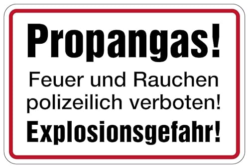 Aufkleber Verbot Warnung „Propangas! Explosionsgefahr!“ Hinweis Schild Folie selbstklebend | Größe wählbar Made in Germany, Größe: 20x30cm Aufkleber Verbot Warnung „Propangas! Explosionsgefahr!“ Hinweis Schild Folie selbstklebend | Größe wählbar Made in Germany, Größe: 20x30cm von MBS SIGNS