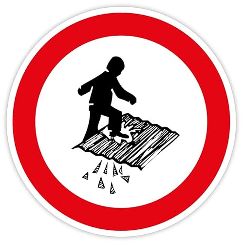 Aufkleber Verbotszeichen „Betreten verboten, Durchsturzgefahr“ Folie selbstklebend | Ø 5-30 cm Made in Germany, Größen Name: Ø5 cm Aufkleber Verbotszeichen „Betreten verboten, Durchsturzgefahr“ Folie selbstklebend | Ø 5-30 cm Made in Germany, Größen Name: Ø5 cm von MBS-SIGNS