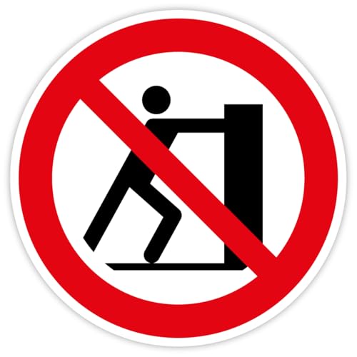 Aufkleber Verbotszeichen „Schieben verboten“ Folie nach ISO 7010 P017 | Ø 5-30 cm Made in Germany, Größe: Ø5 cm Aufkleber Verbotszeichen „Schieben verboten“ Folie nach ISO 7010 P017 | Ø 5-30 cm Made in Germany, Größe: Ø5 cm von MBS-SIGNS