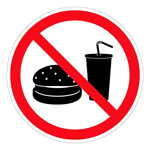 Aufkleber Verbotszeichen "Fast Food verboten" Schild Folie selbstklebend | Ø5-30cm Made in Germany, Größe: Ø20 cm Aufkleber Verbotszeichen "Fast Food verboten" Schild Folie selbstklebend | Ø5-30cm Made in Germany, Größe: Ø20 cm von MBS-SIGNS