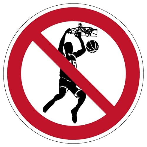 Aufkleber Verbotszeichen Hinweis „No dunking“ Verbot Schild Folie selbstklebend | Ø5-30cm Made in Germany, Größe: Ø30 cm von MBS-SIGNS