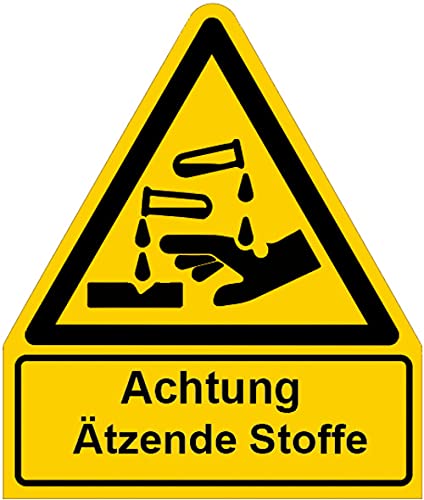 Aufkleber Warnaufkleber "Achtung Ätzende Stoffe" Warnung Warnschild Folie signalgelb ähnl. ISO 7010 | Größen wählbar Made in Germany, Größe: 420x490 mm Aufkleber Warnaufkleber "Achtung Ätzende Stoffe" Warnung Warnschild Folie signalgelb ähnl. ISO 7010 | Größen wählbar Made in Germany, Größe: 420x490 mm von MBS-SIGNS