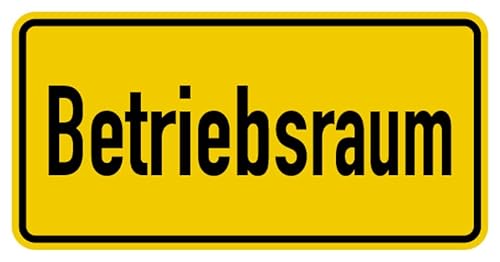 Aufkleber Warnung „Betriebsraum“ Hinweis Schild Folie selbstklebend, signalgelb | Größen wählbar Made in Germany, Größe: 5x10cm Aufkleber Warnung „Betriebsraum“ Hinweis Schild Folie selbstklebend, signalgelb | Größen wählbar Made in Germany, Größe: 5x10cm von MBS SIGNS