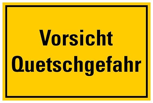 Aufkleber Warnung „Vorsicht! Quetschgefahr“ Hinweis Schild Folie selbstklebend, signalgelb | Größen wählbar Made in Germany, Größe: 20x30cm Aufkleber Warnung „Vorsicht! Quetschgefahr“ Hinweis Schild Folie selbstklebend, signalgelb | Größen wählbar Made in Germany, Größe: 20x30cm von MBS SIGNS