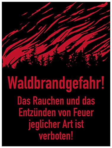 Aufkleber Warnung Hinweistafel "Waldbrandgefahr!" Verbot Schild Folie selbstklebend | Größe wählbar Made in Germany, Größe: 20x15 cm | schwarz Aufkleber Warnung Hinweistafel "Waldbrandgefahr!" Verbot Schild Folie selbstklebend | Größe wählbar Made in Germany, Größe: 20x15 cm | schwarz von MBS SIGNS