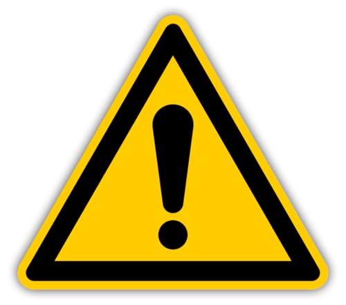 Aufkleber Warnzeichen „Allgemeines Warnzeichen“ Folie nach ISO 7010 W001 | SL 5-30 cm Made in Germany, Größe: Ø30 cm Aufkleber Warnzeichen „Allgemeines Warnzeichen“ Folie nach ISO 7010 W001 | SL 5-30 cm Made in Germany, Größe: Ø30 cm von MBS-SIGNS