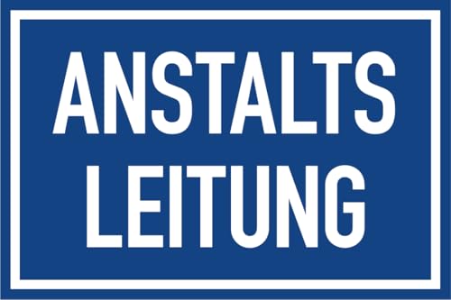 Funaufkleber „ANSTALTS LEITUNG“ Lustiger Hinweis Folie Blau Weiss | Größe wählbar Made in Germany, Größe: 15x10 cm Funaufkleber „ANSTALTS LEITUNG“ Lustiger Hinweis Folie Blau Weiss | Größe wählbar Made in Germany, Größe: 15x10 cm von MBS SIGNS