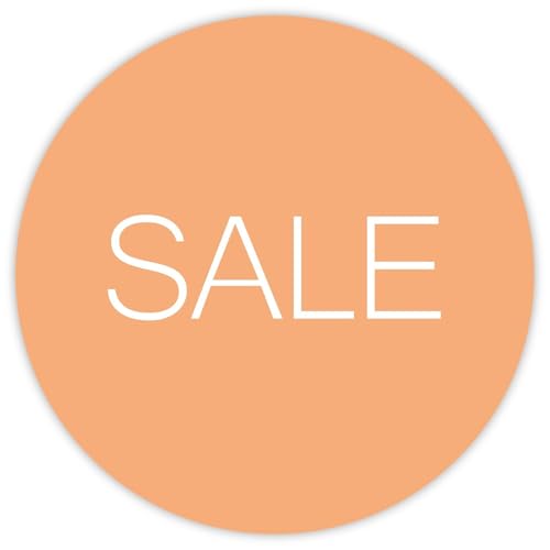 XXL Aufkleber Hinweis „SALE“ (thin) Sticker Folie | Apricot | Rund | Ø 40-100 cm, Größe: Ø50 cm von MBS-SIGNS