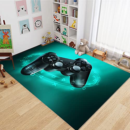 Kinder Gamepad Teppich Spielcontroller Kinderteppich Für Kinderzimmer Kurzflor Teppiche für Kinder rutschfeste Spielteppiche Rechteckige Kinderteppiche für Schlafzimmer Spielzimmer（80x120cm） von MBWLKJ