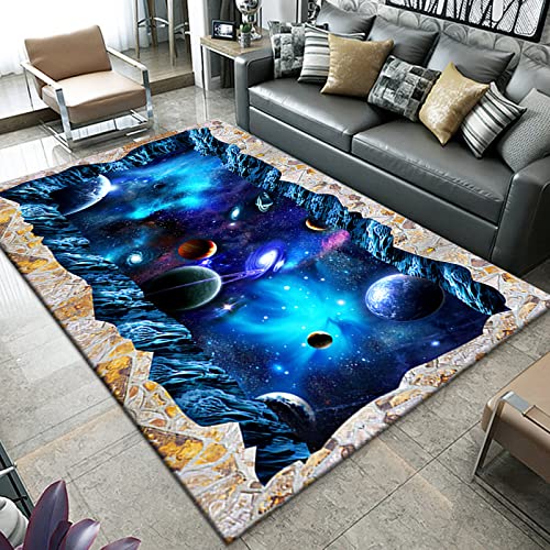 Kurzflor Teppich 3D Teppich Blau Ozean Serie Teppich Matten Home TüR FußMatten rutschfeste FußMatte Delfin Hai Koralle Muster FüR Schlafzimmer Flur Wohnzimmer Boden KüChe Badezimmer Teppich 100x150cm von MBWLKJ