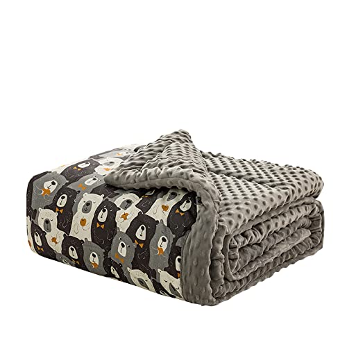Kuscheldecken Cartoon Kleiner Bär grau Wohndecken 150x200cm Dicke kuscheldecke warm sofadecken Baumwolle Decke Haus Flanell Bettdecke Schlafdecke Blanket Geeignet für Erwachsene Kinder Babys von MBWLKJ