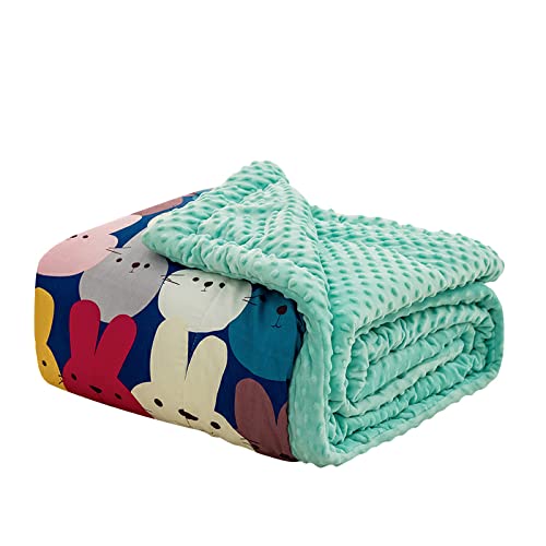 Kuscheldecken Cartoon Regenbogenhase Wohndecken 150x200cm Dicke kuscheldecke warm sofadecken Baumwolle Decke Haus Dekoration Flanell Bettdecke Schlafdecke Blanket Geeignet für Erwachsene Kinder Babys von MBWLKJ