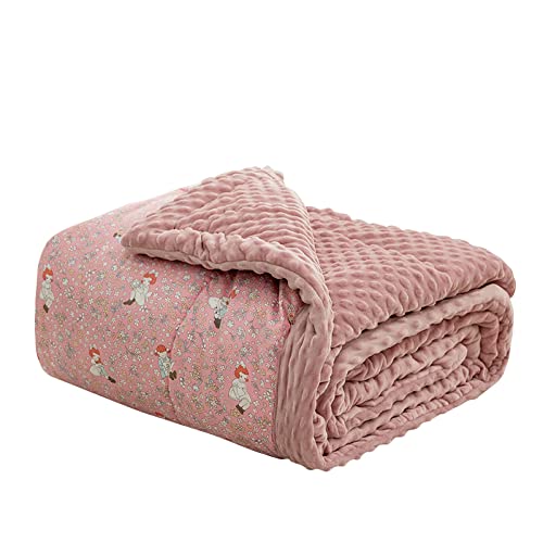 Kuscheldecken Cartoon rosa Mädchen Wohndecken 100x150cm Dicke kuscheldecke warm sofadecken Baumwolle Decke Haus Dekoration Flanell Bettdecke Schlafdecke Blanket Geeignet für Erwachsene Kinder Babys von MBWLKJ