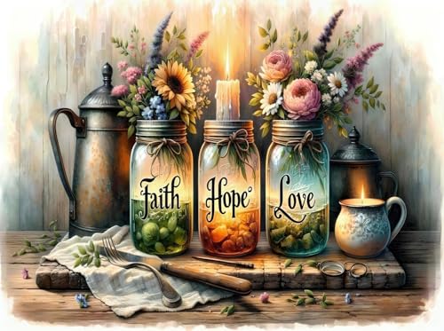 MBYAUYN Diamond Painting Erwachsene Inspirierende Wunschflasche, 5D Diamond Painting, DIY Diamant Painting Bilder 30 x 40 cm, Suitable as a Painting for Home Decor and Gift von MBYAUYN