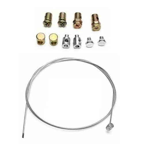 Lötfreier Nippel mit Hülsenmutter-Set, Reparatursatz for Gas- und Kupplungskabel, passend for Rasenmäher, Rotovator, Aufsitzrasenmäher, Rotator Ride von MBdzA