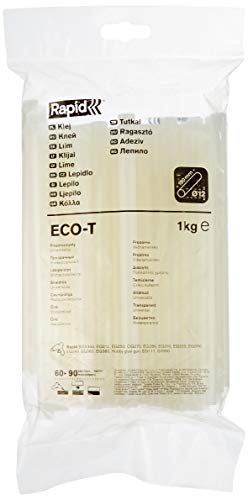 Rapid Heißklebesticks ECO-T, 1kg Klebesticks 190mm Länge, Heißkleber Universal Transparent, für Heißklebepistole 11mm, 12mm von Rapid