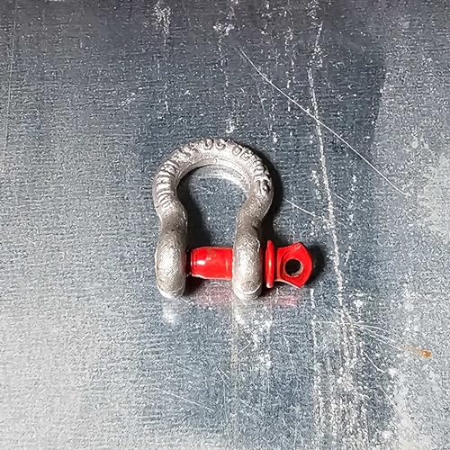 MC Bull Sicherheitsschloss, Rot, 3,25 Tonnen geschweift, Hochfeste Schäkel, Schaekel, Rundschäkel, Verbinder, GK8, 3250 kg, Haus, Büro, Innenräume von MC Bull