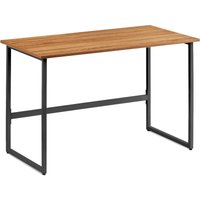 Computertisch, Büro, Schreibtisch für Studium und Arbeit, MDF-Holz und Metall, industrieller und minimalistischer Stil, 120x60x76cm, schwarz von MC HAUS