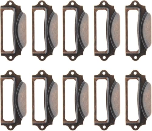 MC MEICHUANG Etikettenhalter Ziehgriffe, Vintage Stil Antik Eisen Etikettenrahmen Kartenhalter Cup Pull Griff Schublade Box Fall Schrank Tischler Reparatur Dekoration Hardware 10 Stück MC MEICHUANG Etikettenhalter Ziehgriffe, Vintage Stil Antik Eisen Etikettenrahmen Kartenhalter Cup Pull Griff Schublade Box Fall Schrank Tischler Reparatur Dekoration Hardware 10 Stück von MC MEICHUANG