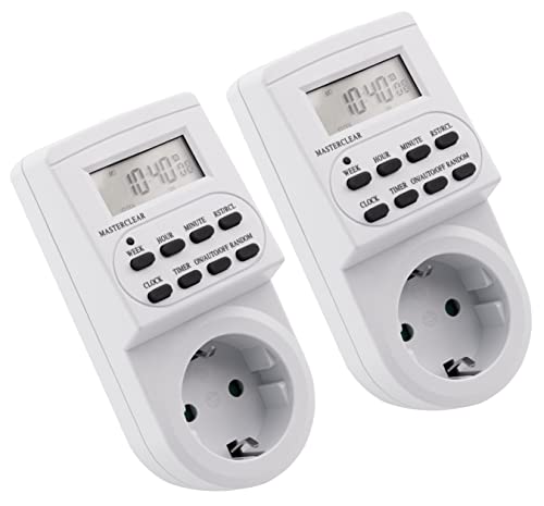 McPower Digitale Zeitschaltuhr | AZ-62 | 2er-Set Steckdosen-Timer mit 10 Schaltprogrammen, 12/24 Std. Zyklus, Backup-Akku, Wochenzeitschaltuhr McPower Digitale Zeitschaltuhr | AZ-62 | 2er-Set Steckdosen-Timer mit 10 Schaltprogrammen, 12/24 Std. Zyklus, Backup-Akku, Wochenzeitschaltuhr von McPower