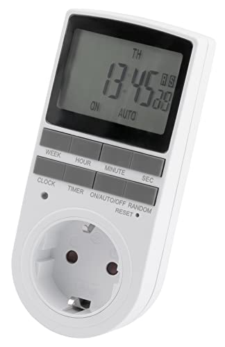 MC Power Digitale Zeitschaltuhr | WZ-10 | 10 Programme, 24h Timer, 3.680W | Zeitschaltuhr mit Zufallsfunktion, Tagesprogramm, für Lampen, Geräte, Sicherheit von McPower