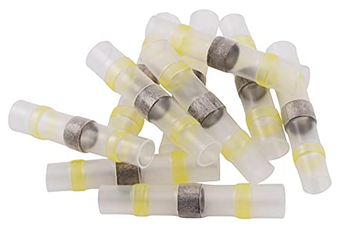 MC POWER Lötverbinder | 10er-Pack, 6 mm Ø (gelb) | Schrumpfschlauch und Lötzinn in einem für schnelle Kabelverbindungen von McPower
