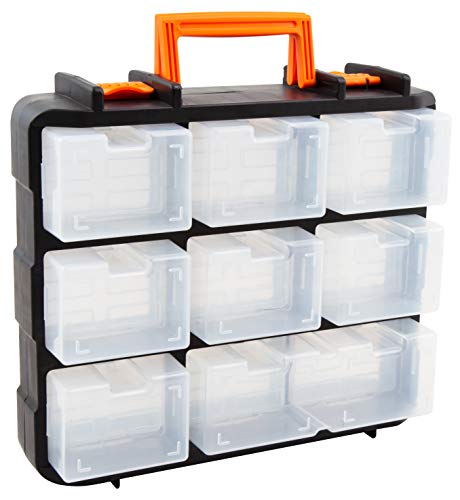 MC POWER - Sortimentskasten Organizer Sortierbox für Kleinteile | 350x310x135mm, 18 Fächer, einzeln verschließbar von McPower