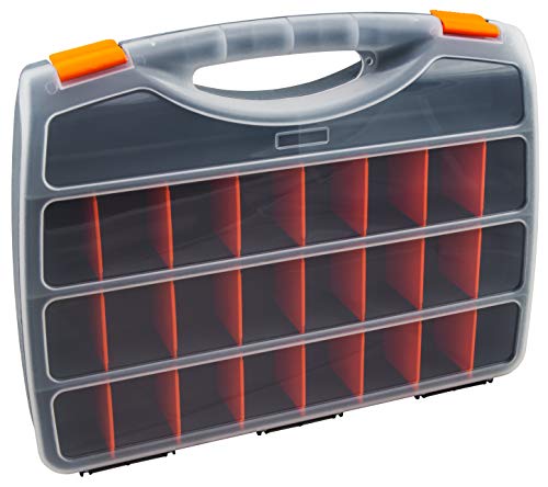 MC POWER - Werkzeug-Organizer Sortierbox für Kleinteile | 460x360x80mm, bis zu 26 Fächer, variable Fächer von MC POWER