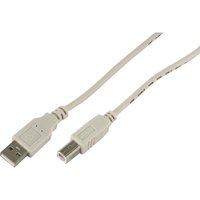 Mc Power - USB-Kabel McPower, 2.0, A-Stecker B-Stecker, 1,8m, grau von MC POWER