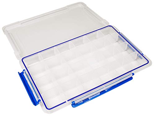 McPower Sortimentskasten 360x220x50mm | Werkzeugbox mit Sicherheitsverschluss, variablen Fächern | Staubdicht, PP-Kunststoff, 24 Trennfächer von McPower