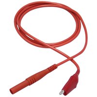 Messleitung McPower, 100cm, rot Sicherheitsstecker - Krokoklemme von MC POWER