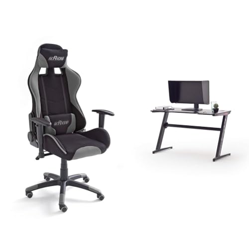 MC Racing Gamingstuhl 2 Schwarz-Grau Gaming Desk Basic 5 von MC Racing