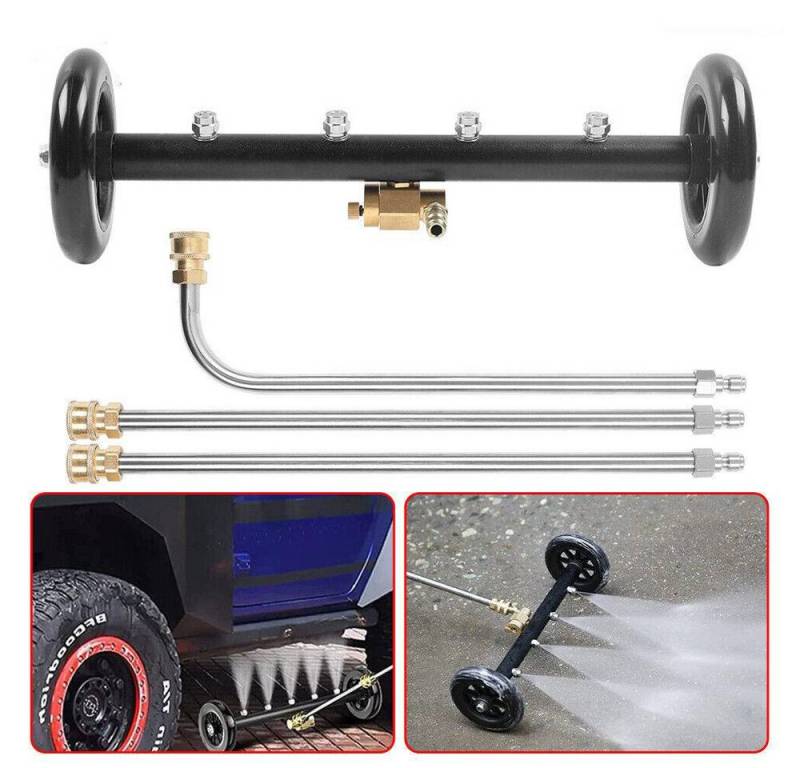 MC Star Akku-Hochdruckreiniger 4000PSI Auto Unterbodenreiniger Fahrwerk Wasser Besen Kit von MC Star