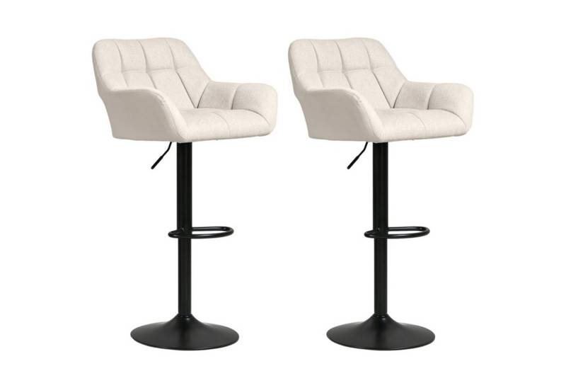 MC Star Barhocker 2er-Set Retro-Design höhenverstellbar Kunstleder Leinenoptik (2 St) von MC Star