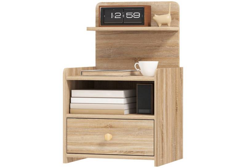 MC Star Beistelltisch Nachttisch mit Stauraum, Spanplatte, kippsicher, modern, Naturholz MC Star Beistelltisch Nachttisch mit Stauraum, Spanplatte, kippsicher, modern, Naturholz von MC Star