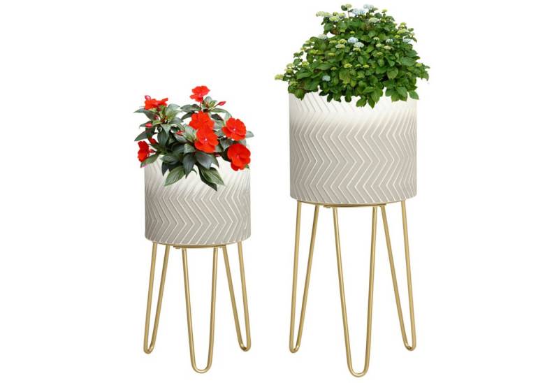 MC Star Blumenständer Blumentöpfe 2er-Set Pflanzenständer Übertopf Gestell für Wohnzimmer (aus Metall, modernes Design, 2 St) von MC Star