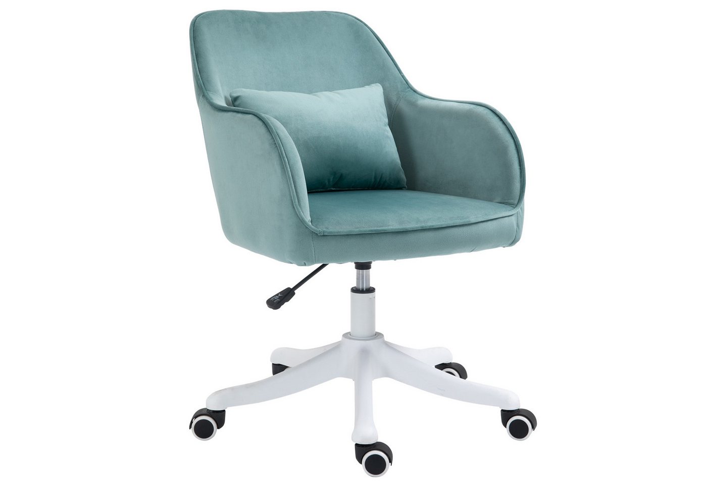 MC Star Bürostuhl Wohnzimmer Drehstuhl, Massage, Schreibtischstuhl mit Lendenkissen (Armlehnen, Grün) von MC Star