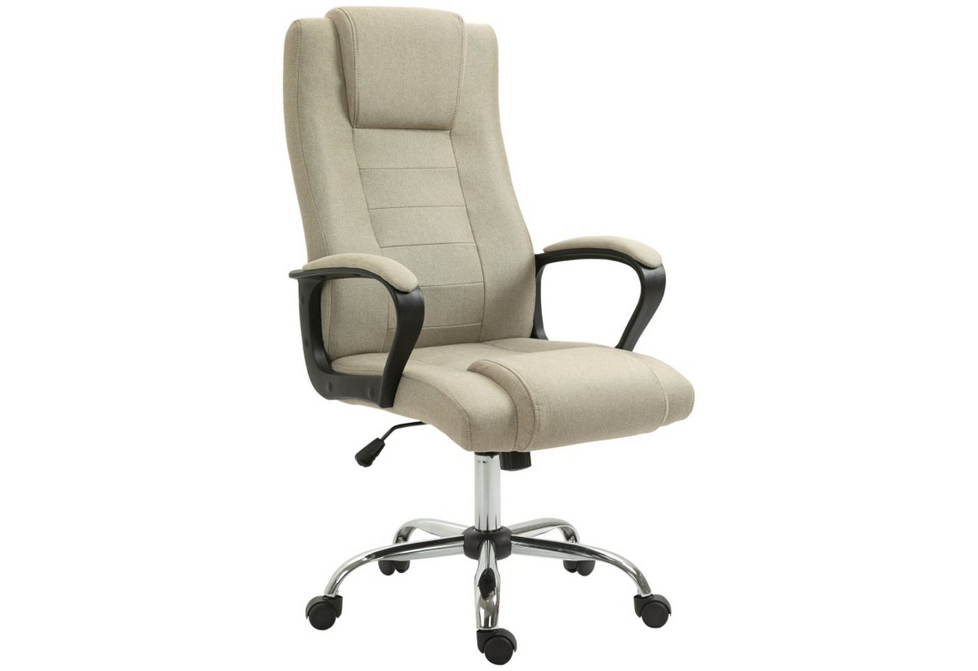 MC Star Bürostuhl in Leinenoptik, höhenverstellbar, Wippfunktion, 5 Rollen, Beige MC Star Bürostuhl in Leinenoptik, höhenverstellbar, Wippfunktion, 5 Rollen, Beige von MC Star