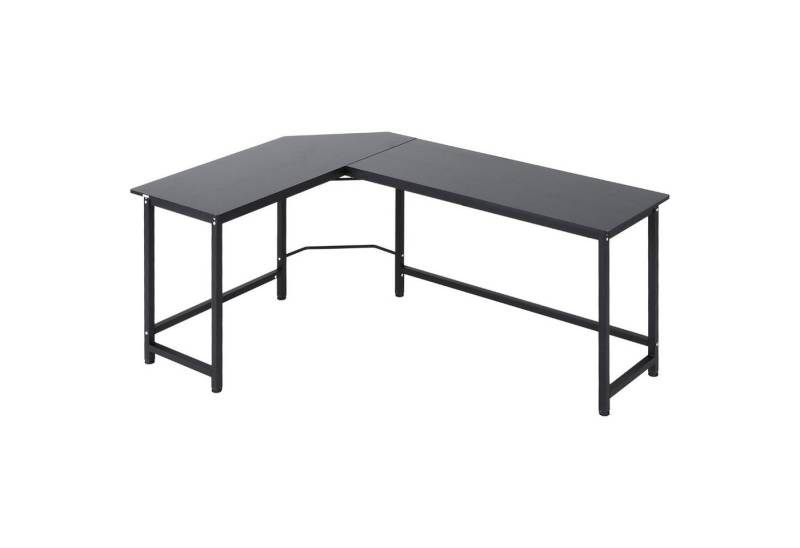 MC Star Computertisch Eckschreibtisch höhenverstellbar Metall Schwarz 168 x 120 x 75 cm (für Home Office & Arbeitszimmer) von MC Star
