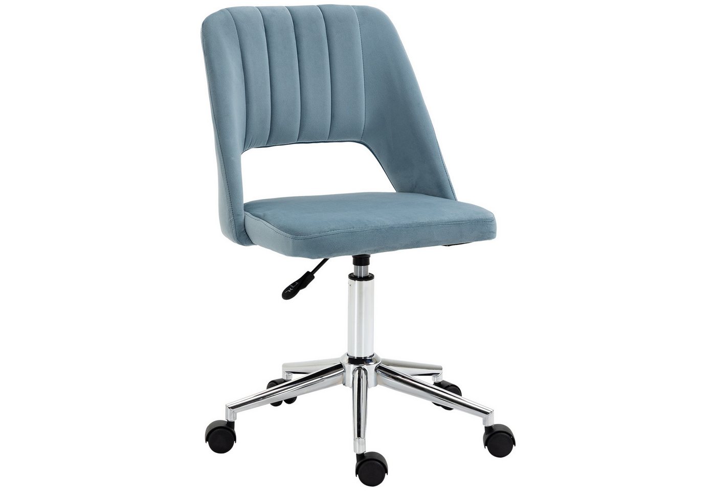 MC Star Drehstuhl höhenverstellbar für Wohnzimmer & Büro, Samt in Blau (ergonomischer Bürostuhl für Komfort) von MC Star