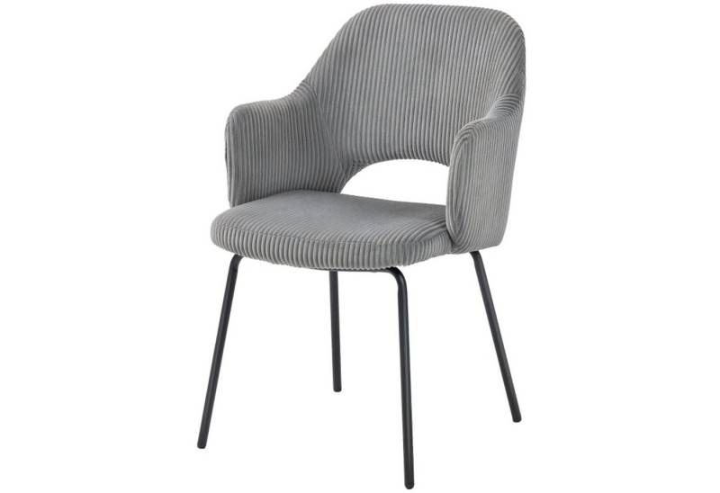MC Star Esszimmerstuhl Cordbezug, Schalenform, Metallbeine, Fußpolster, Grau MC Star Esszimmerstuhl Cordbezug, Schalenform, Metallbeine, Fußpolster, Grau von MC Star